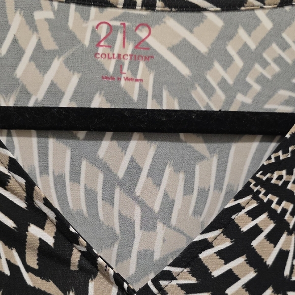 212 Collection Geometric Print, Buckle Wrap Blouse - Picture 7 of 12